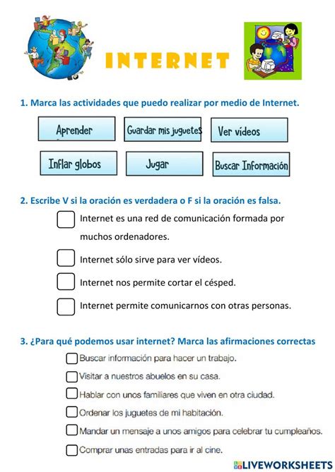Computer Worksheet Internet 的图像结果