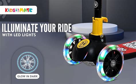 Buy Kidsmate Speedy Kick Scooter for Kids (ISI Certified) with LED ...