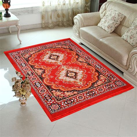Buy Home Elite Red Colored Traditional Design Jute Filling Sheet Carpet ...