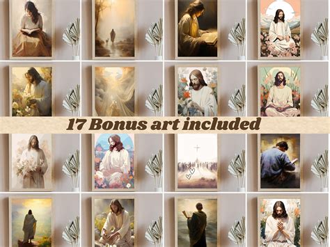 Intricate Bible Cross References Art Print Set - 5 Pieces Featuring ...