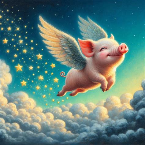 Download Ai Generated, Pig, Flying. Royalty-Free Stock Illustration ...