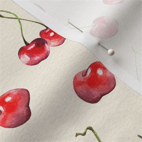 Cherry Pattern Fabric | Spoonflower
