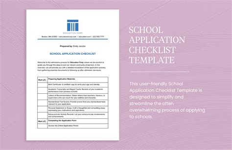 School Admission Application Form Template in Word, PDF, Google Docs ...