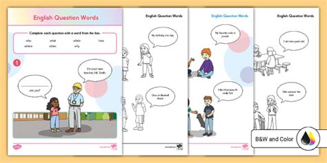 Beginner Question Words Dialogue Activity for ELL - Twinkl