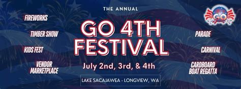 2026 Go 4th Festival, Lake Sacajawea, Longview, WA, United States ...