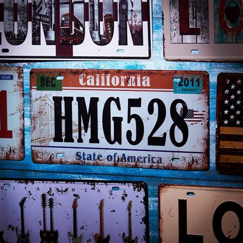Number Plates wall sign - HMG528 — eazy wagon
