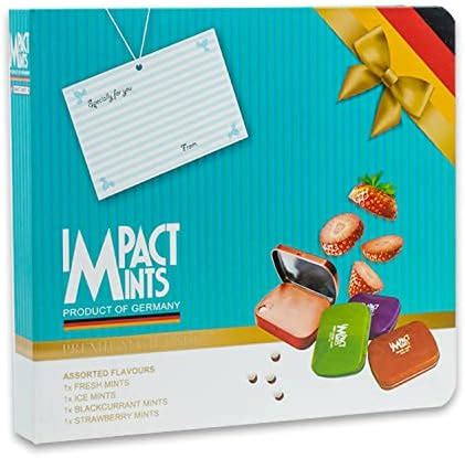 IMPACTMINTS Sugar-Free Mints Blue Gift Box For Him With Gift Card, 4 ...