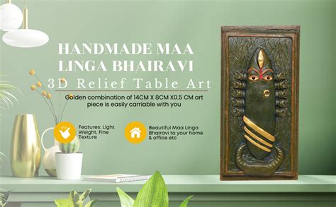 Buy Hast Shilp Handmade Maa Linga Bhairavi 3D Relief Table Art Online ...