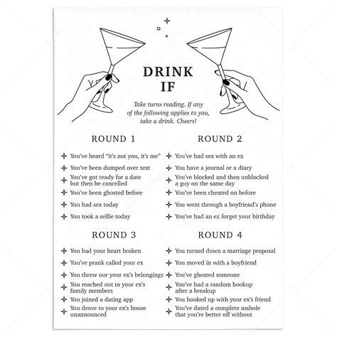 Truth or Shots - Fun Drinking Game - Printable Cards - Worksheets Library