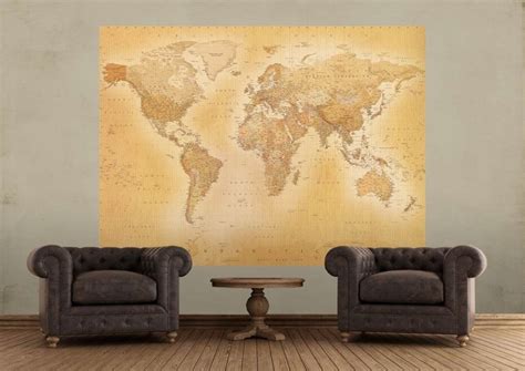 World Map Mural 的图像结果