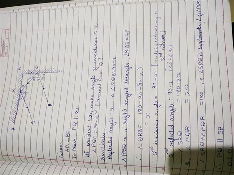 in figure M and n are two plane mirrors perpendicular to each other ...