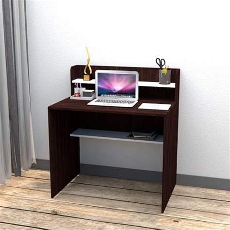 ABOUT SPACE Wooden Study Table with Hutch & Bottom Storage - Office ...