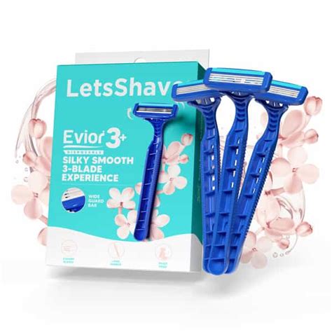 Buy LETSSHAVE EVIOR 3 PLUS DISPOSABLE RAZOR- PACK OF 3 Online & Get ...