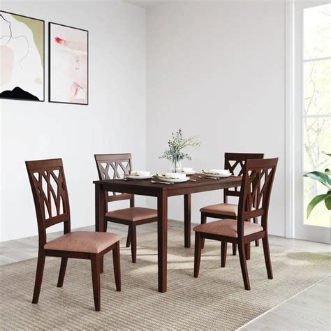 Buy Nilkamal Peak 4 Seater Dining Set (Cappuccino) Online In India