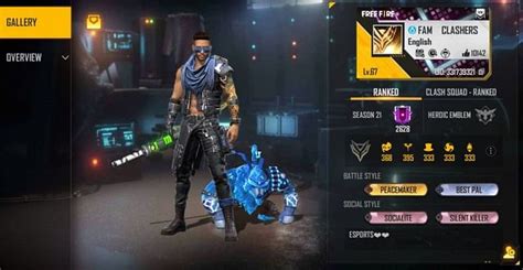 Fam Clashers' Free Fire ID, K/D ratio, and stats in May 2021