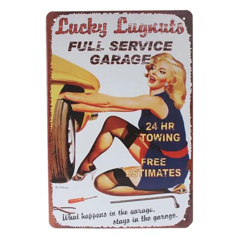 Lady tin sign vintage retro metal plaque bar pub lounge wall decor Sale ...