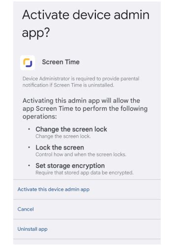 Image result for Screen Time Admin Code