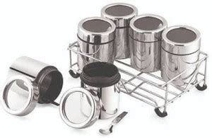 Dynore Containers Kitchen Rack Steel Stainless Steel 6 In 1 ...