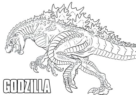 Godzilla coloring pages - 100 Printable coloring pages
