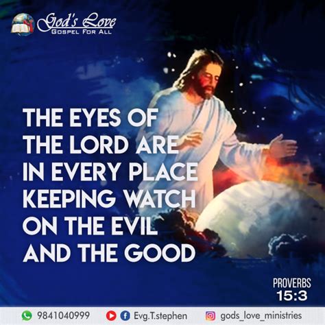 Proverbs 15:3 :: God's Love Ministries - Today's Promise