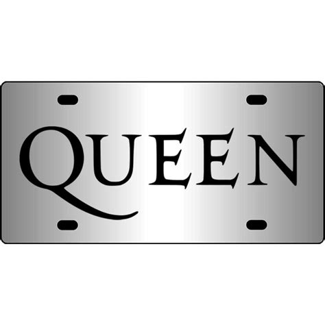 Queen Band Logo Mirror License Plate