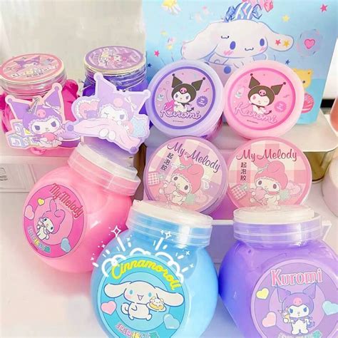 Sanrio Sanrio Series Bubble Glue Cartoon Cute Ins Color Mud Crystal Mud ...