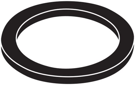 AXOR Spare parts: HG flat seal 43x33x3mm AXOR Steel 2, Item No. 98749000