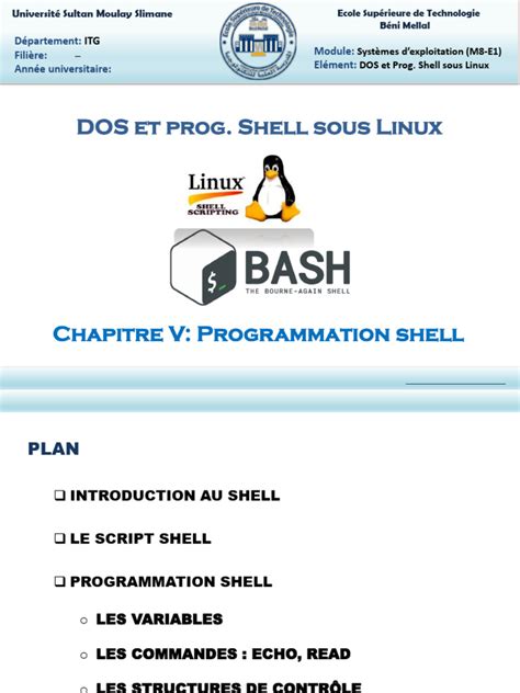 Image result for Programmation Shell Sous Linux