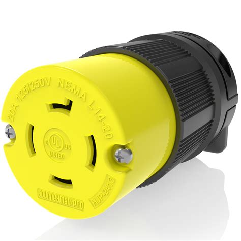 Journeyman-Pro 2413 20 Amp, 125/250 Volt, NEMA L14-20R, 3P, 4W, Locking ...