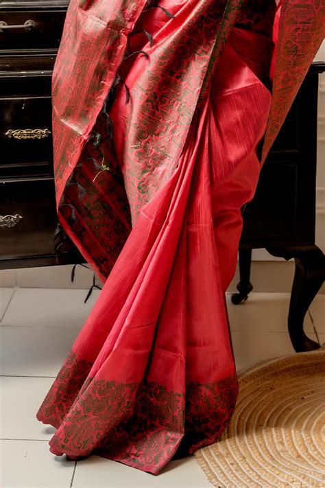 Buy Gajri Pink Raw Silk Saree With Blouse Piece 59509 Online | Karagiri