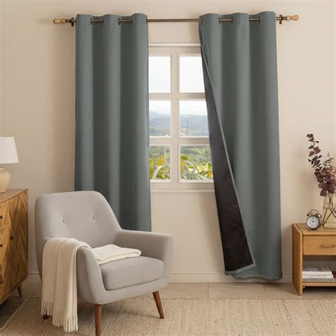 Black & Mustard Polyester Rod Pocket DP curtain | HomeMonde Lifestyle