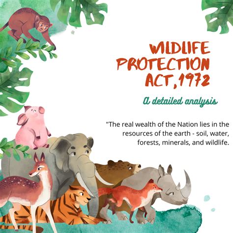 Preserving Biodiversity: Unveiling the Wildlife Protection Act of 1972 ...