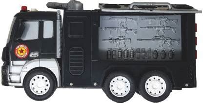 NIJEK STORE Friction Powered Police Patrol Gun&Bombs Truck Toy with ...
