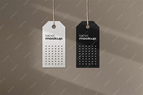 Premium PSD | Label tag mockup