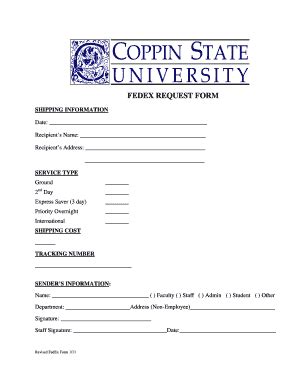 Image result for FedEx Shipping Request Form