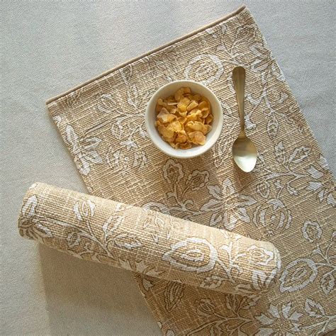 Melange printed cotton placemat set of 6 – ellementry