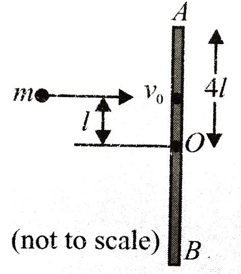 A rod `AB` of mass `M` and length `8l` lies on a smooth horizontal ...