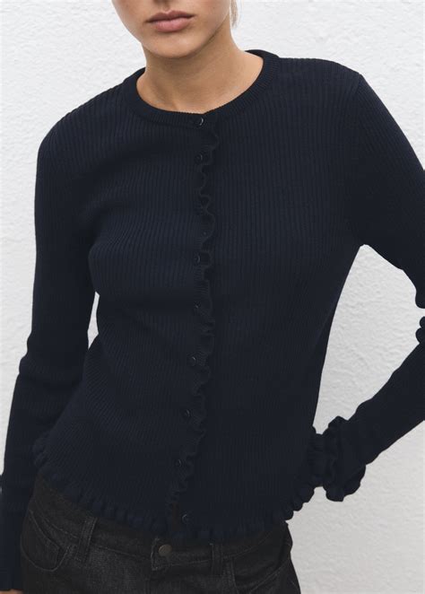 Scalloped edges cardigan - Women | MANGO Taiwan area