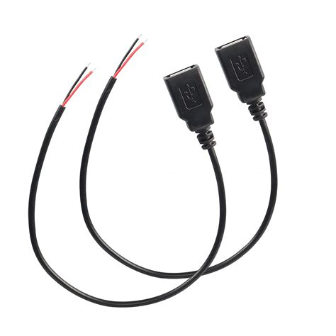 USB 2.0 Female Pigtail Cable Extension Power Cable 22AWG 5V 3A USB a ...