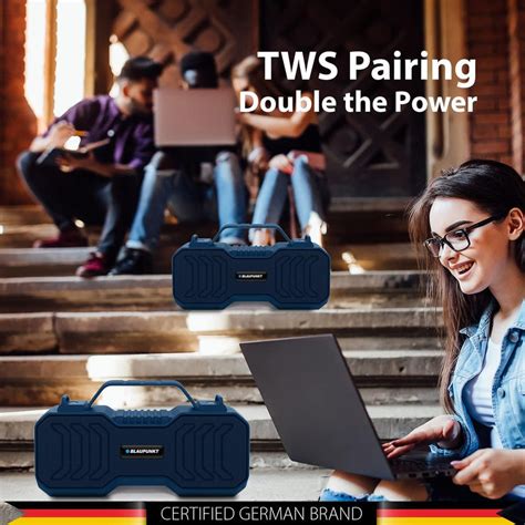 Blaupunkt Atomik BB20 Wireless Bluetooth Party Speaker 20W with Dual P ...