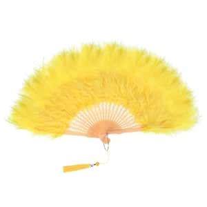 Buy PATIKIL 1920s Vintage Marabou Feather Fan, Flapper Hand Fan Folding ...