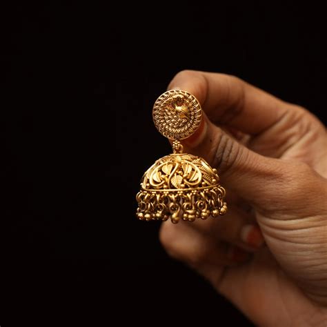 Leya Antique Jhumka Earrings
