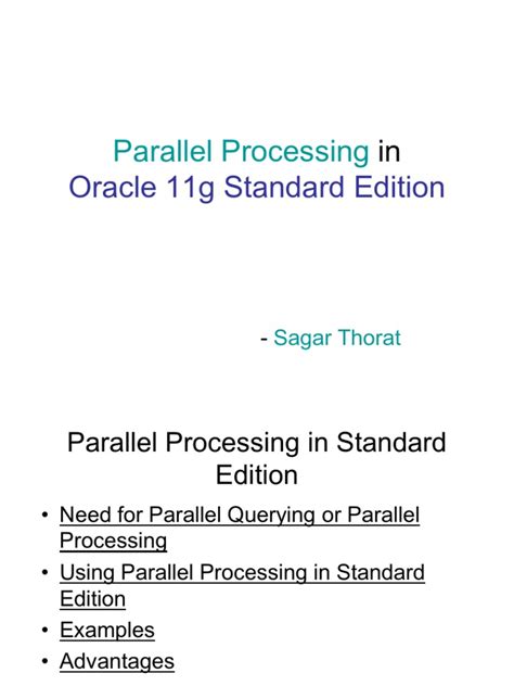 Parallel Query in Oracle 的图像结果