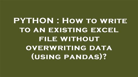 Image result for Edit Existing Excel File in Python