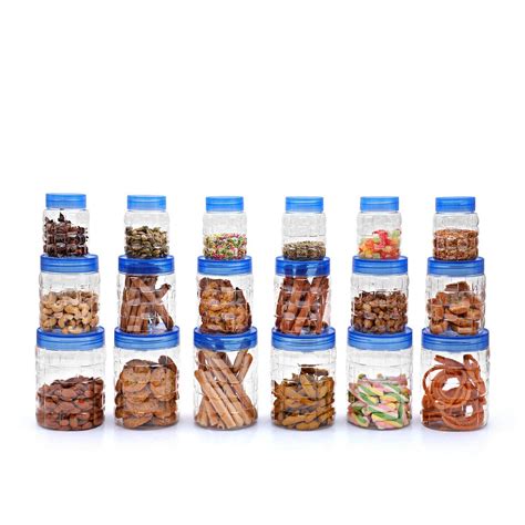 Buy Cello Checkers Plastic Container Set, 18-Pieces, Blue Online at Low ...