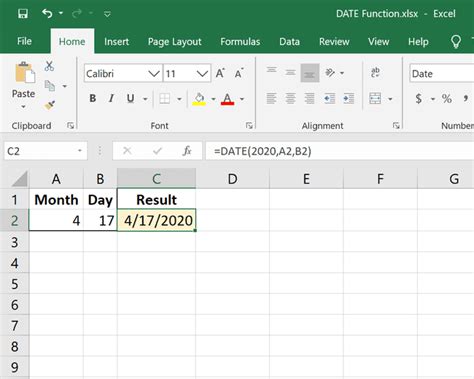 Image result for Date Function in Excel Examples