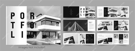 Landscape multipurpose portfolio template | Premium Vector