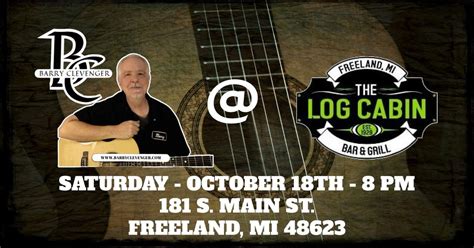 Barry @ The Log Cabin, LOG CABIN BAR AND GRILL, Freeland, 18 October ...
