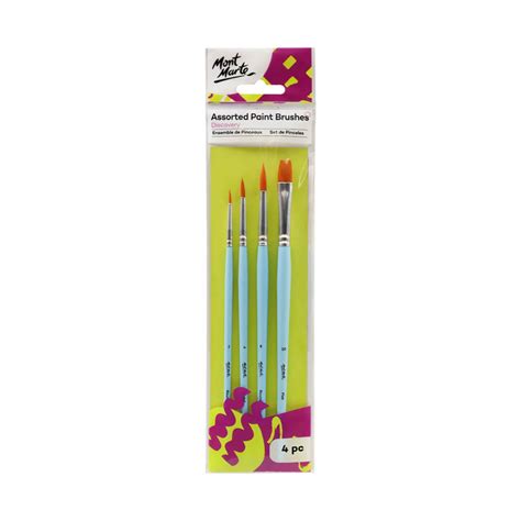 Buy Mont Marte Assorted Paint Brushes, Discovery, 4 pcs from Dollar ...