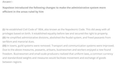 what changes did Napoleon introduced to make the administrative system ...
